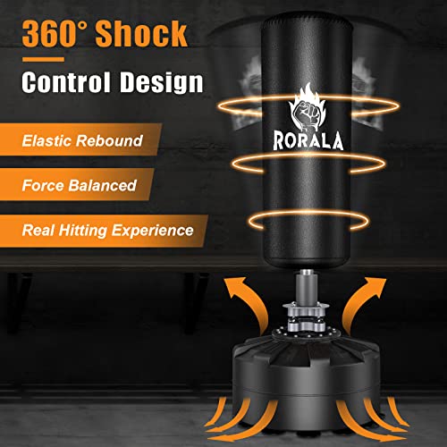 RORALA Punching Bag with Stand 70’’203lbs, Freestanding Heavy Boxing
