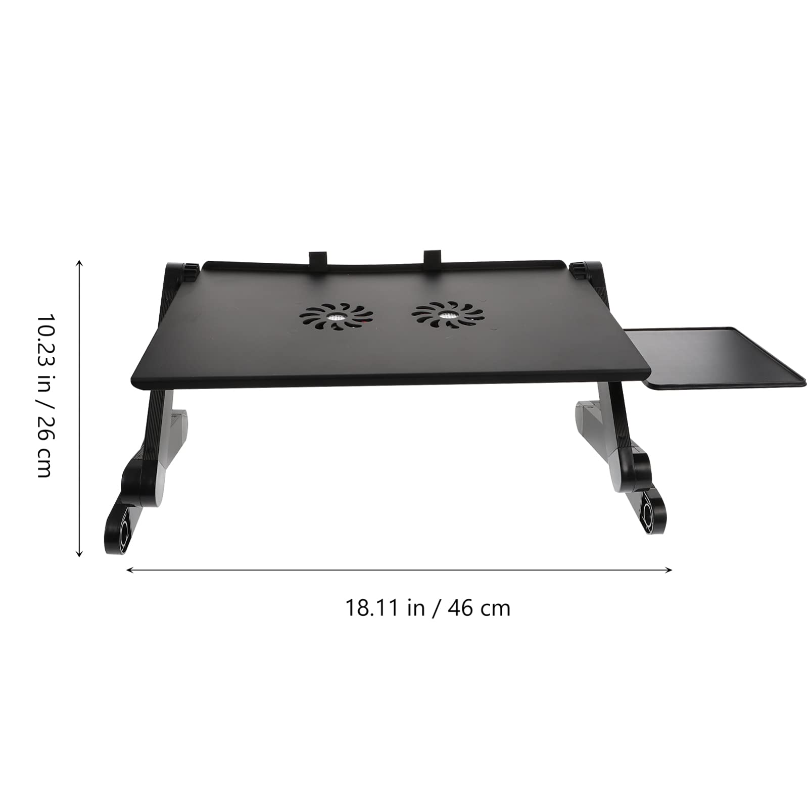 Supporto Portatile Scrivania per Laptop Nero in Lega di Alluminio | Pieghevole, Altezza Regolabile, Dissipazione del Calore, Festa Estiva, Watching Videos, Playing Game