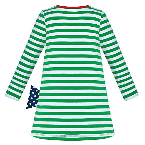 Sunny Fashion Girls Casual Dress Cotton Long Sleeve Kite Cloud Embroidered2