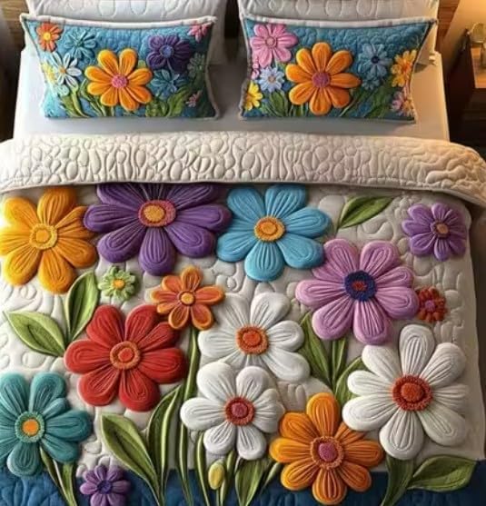 7D Printed King Size Double Bedsheet with 2 Matching Pillow Covers | 90x100 Inch (225x250 cm) | Soft & Comfortable Flat Bedsheet for Double Bed | Premium Home Bedding Set_DGN12-image-22