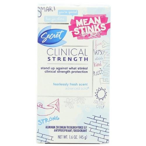 Buy Secret Clinical Strength Mean Stinks Advanced Solid Antiperspirant & Deodorant, Fearlessly