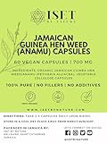 Iset By Nature Anamu Capsules, 1400mg, 100% Pure Jamaican Guinea Hen Weed, Wildcrafted Petiveria Allicea, 60 Vegan Caps, No Fillers, No Additives