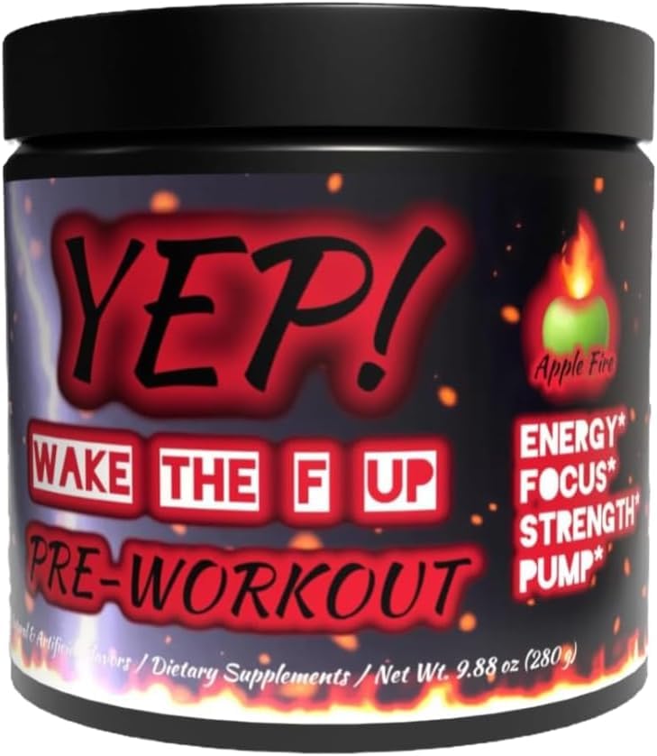 Image of YEP Wake The Faith Up Advanced Pre Workout - Not Your Basic Preworkout with Bonus Ingredients - Customizable Dosing for Your Desired Intensity - Up to 40 Servings (Apple Fire)