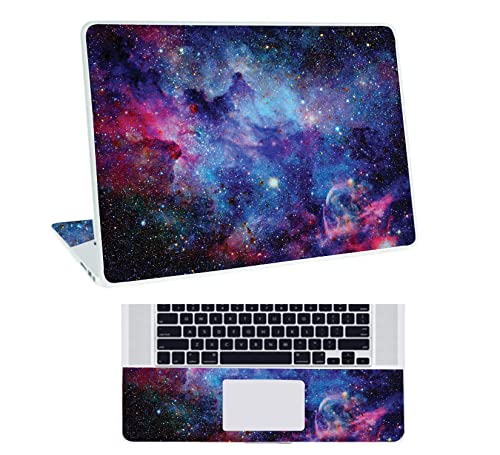 Inkykart Space D5 Top+Wrist Pad Vinyl Laptop Skin/Sticker/Cover for 13 to 13.3 Inches Laptops Laminated-Removable-HD Quality Compatible for Hp-Dell-Sony-Lenovo-Asus etc.(13x9.2 Inches)