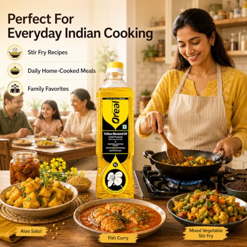 Image of Oreal Yellow Mustard Oil, 1 Litre