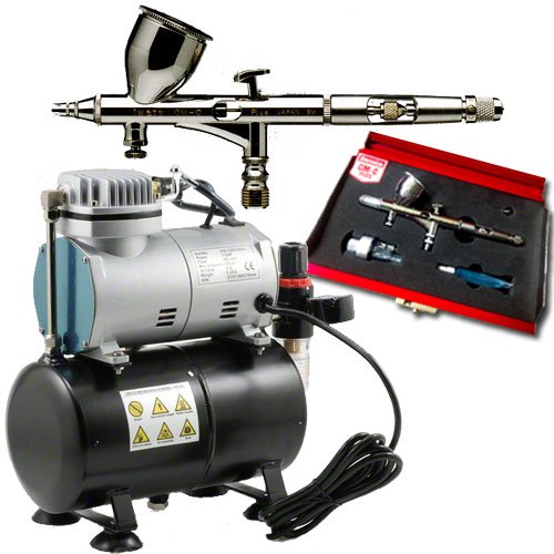 Aerografo Iwata Custom Micron cm CP2 023 mm e compressore Vasca