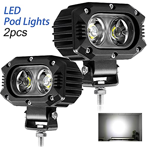CO LIGHT LED Flood Lights Pods 2pcs 4inch 48W Flood Beam Fog Lights for Motorcycle ATV LED Work Light for Truck SUV UTV Boat Tractor Forklift 3 Years After-sale, 914Z-Flood-2pcs