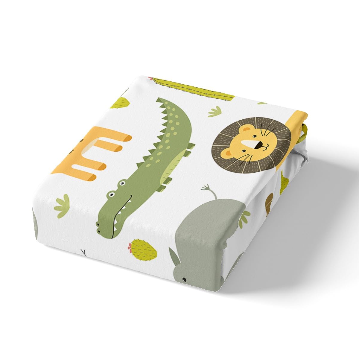 Homemissing Wildlife - Set di biancheria da letto Wildlife, set da letto per ragazzi, ragazze, adolescenti, carino, ippopotamo, coccodrillo, leone, copripiumino 220 x 240 cm, per bambini, cartone