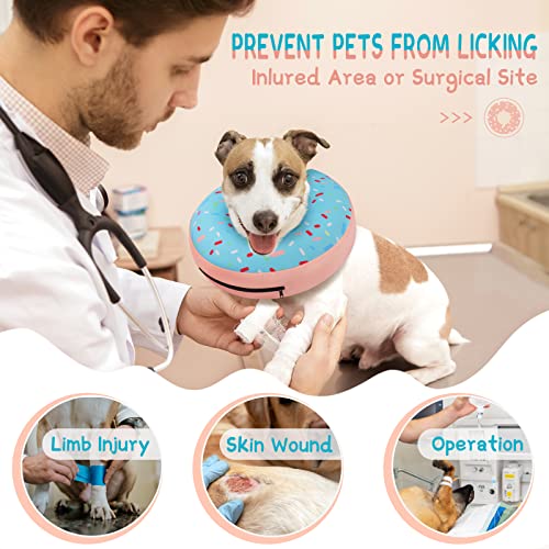 Image of Supet Inflatable Dog Cone Collar for Small Dogs Puppies Cats, Soft Dog Cone Alternative After Surgery for Puppies Cats to Stop Licking