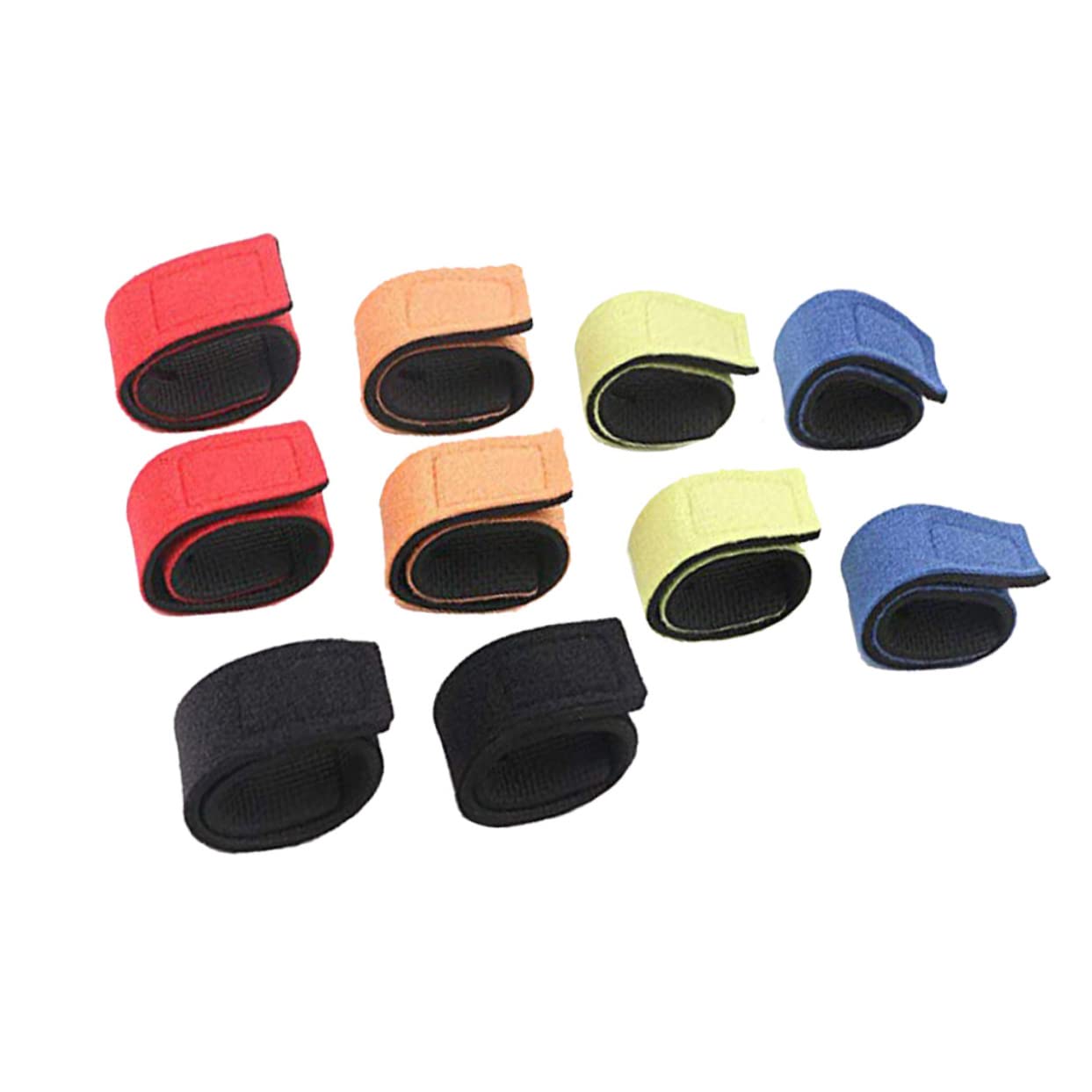 VANZACK 3sets 8-pack Elastic Bandages Rod Tie Straps for Fishing Rods Fishing Pole Ties Belts Skid-resistant Sleeves Fastener 8pcs*3