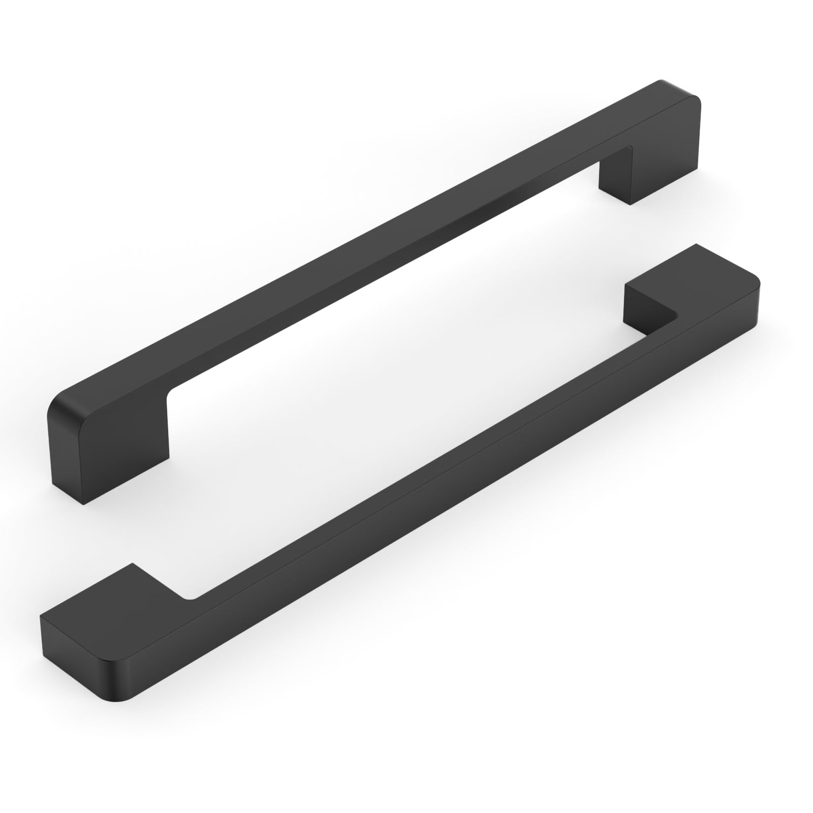 Matte Black Cabinet Pulls and Handles, 7.5 Inch, 10 Pack