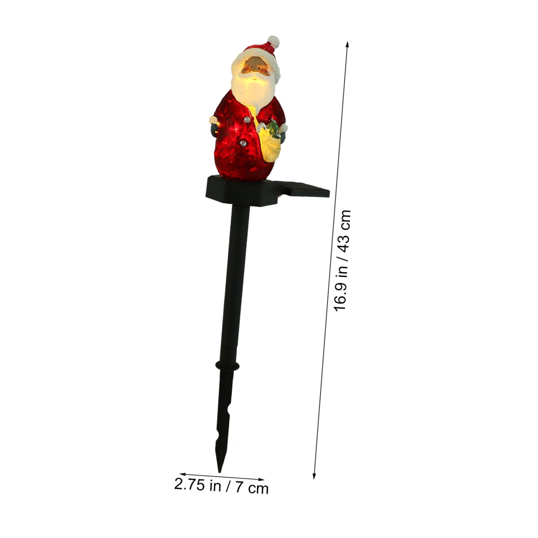POPETPOP 2stücke Solar Gartenlampe Mit Weihnachtsmann-design Langlebige Außenleuchte Für Festliche Gartenbeleuchtung Weihnachtsdeko Für Außenbereich