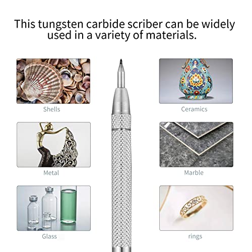 Woodworking Tools Mechanical Carpenter Pencils Kit With 14 Marker Refills, 2 Pcs 2.0Mm Woodworking Pencils With Built-In Sharpener, 1 Pcs Tungsten Carbide Scriber Marking Tool For Glass/Ceramics/Metal #TOP4