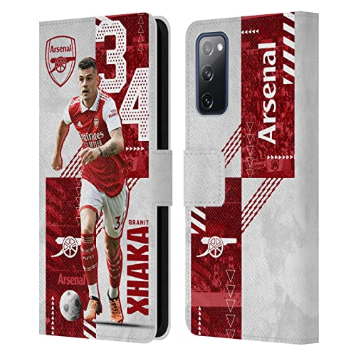 Étui portefeuille Samsung S20 FE Arsenal FC en cuir premium avec détails Granit Xhaka