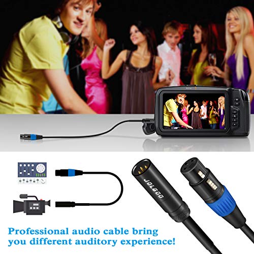 Mini Xlr Male To Xlr Female Adapter Cable, 3-Pin Mini Xlr Male To Xlr Female Adapter Cable, For Bmpcc 4K Camera Video Assist 4K Sharp 8K, 1 Feet - Jolgoo #TOP2