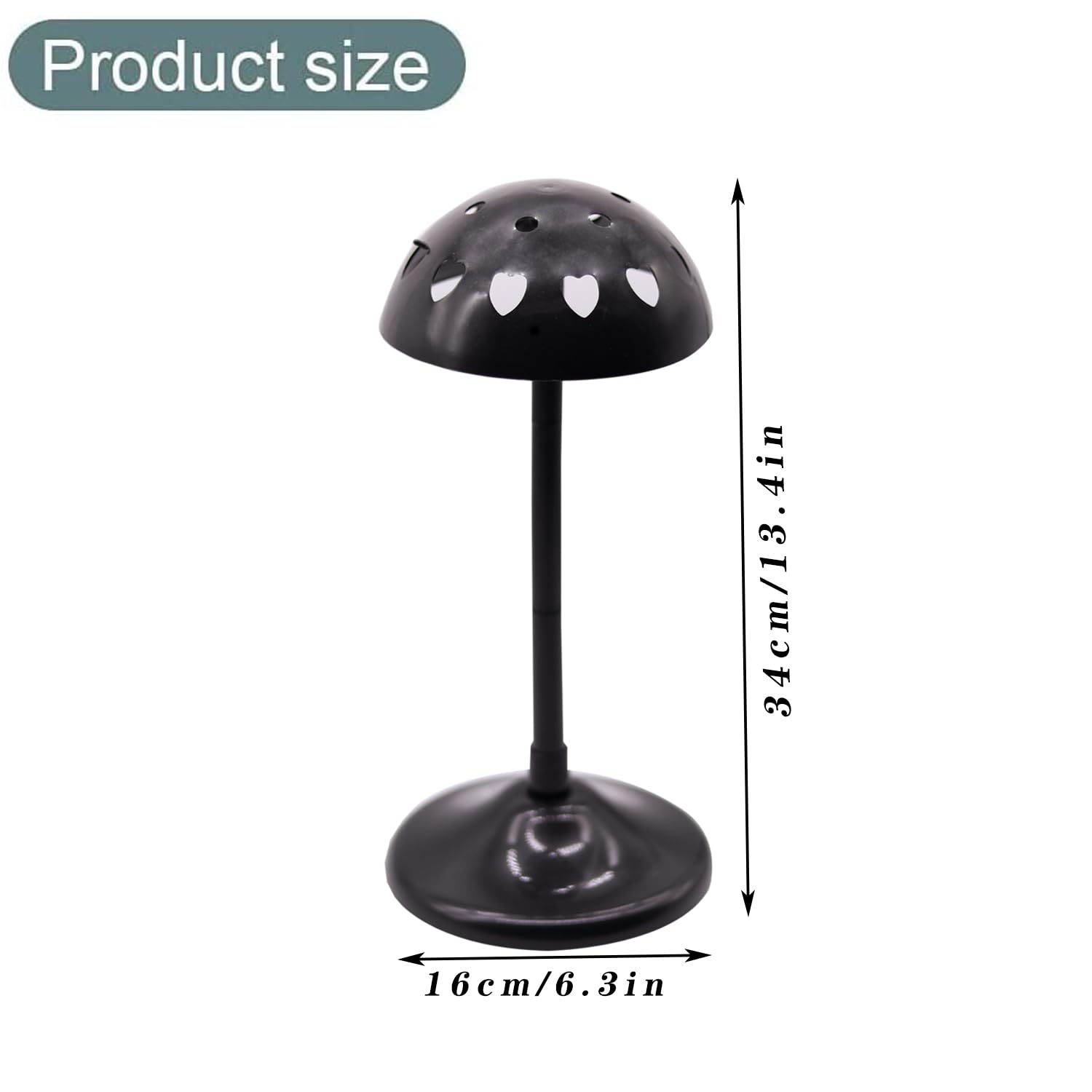Wig Stand, Wig Holder, Detachable Wig Stand, Sturdy Design with Love Shaped Wig Head, Hat Display Stand for Hats Wig, Portable, 1 Piece - Image 2