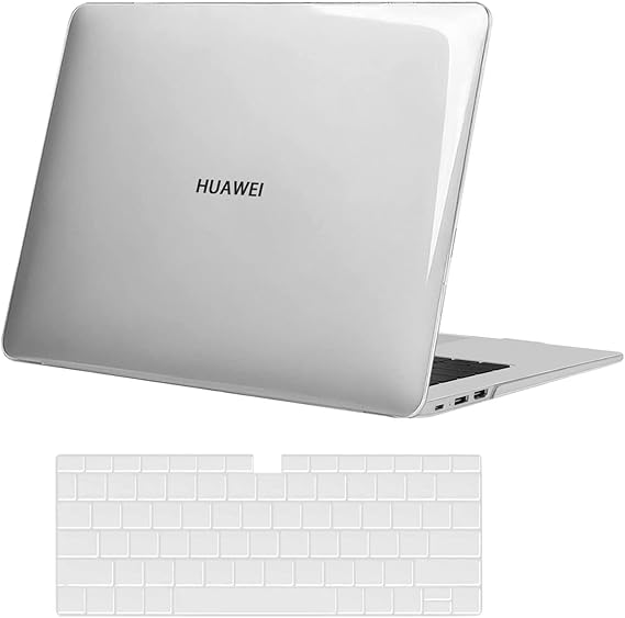 Custodia Rigida In Plastica Glassata Per Huawei MateBook 13 2020 – Cover Sottile E Leggera, Colore Nero, Protezione Antiurto