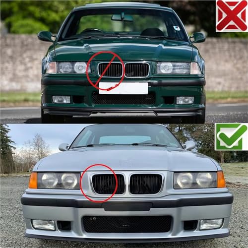 Calandre avant de remplacement pour BMW E36 finition noir mat