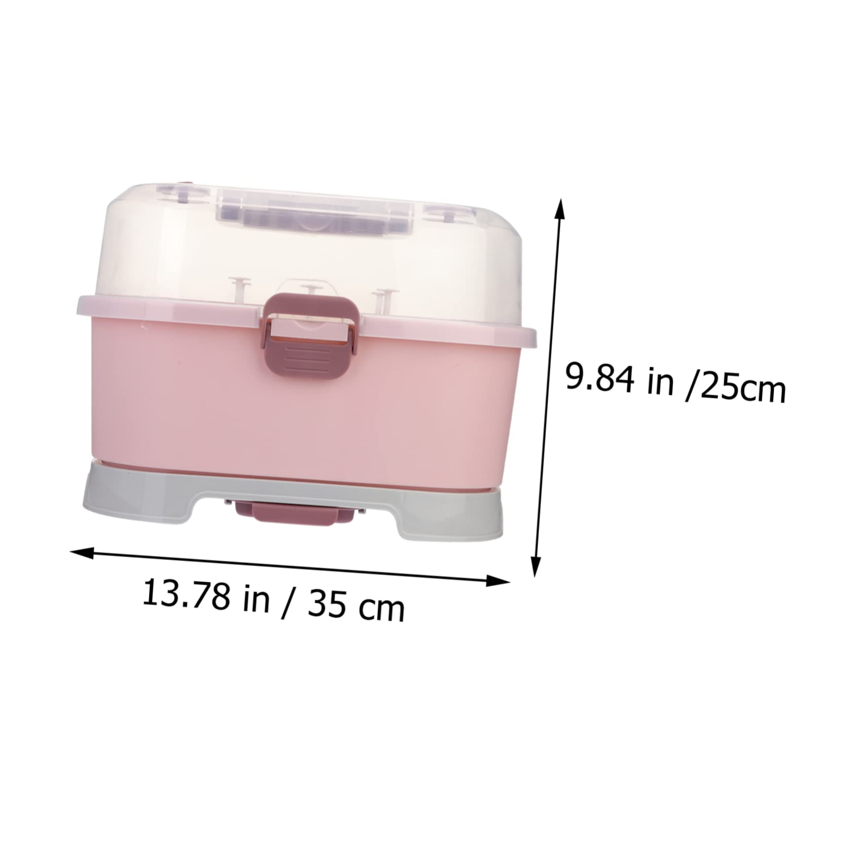 SUPVOX Portable Baby Bottle Storage Box Pp Material Bottle Organizer Sealed Case for Baby Supplies