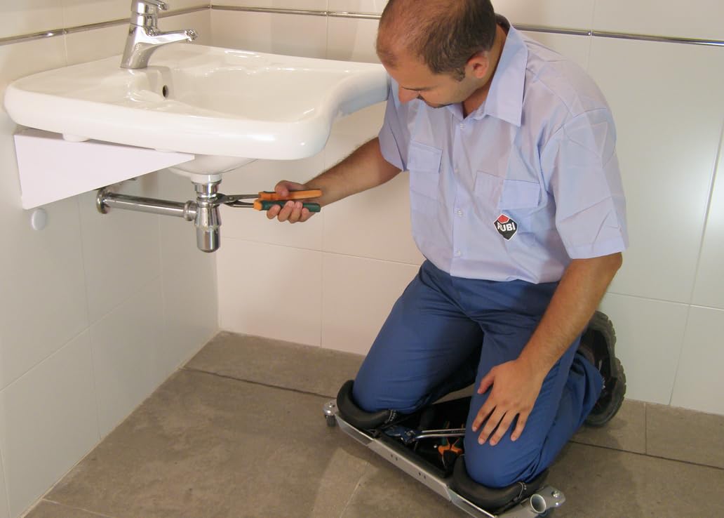 Werkmax Rubi SR1 - Asiento ergonómico con ruedas para trabajos de suelo
