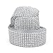 8 Row 10 Yard Rhinestones Diamonds Ribbon Bling Wrap for Crafts for Wedding Cakes, Birthday Decorations, Baby Shower Events,Party Supplies, Arts Rhinestones for Crafts(Silver, 8row)