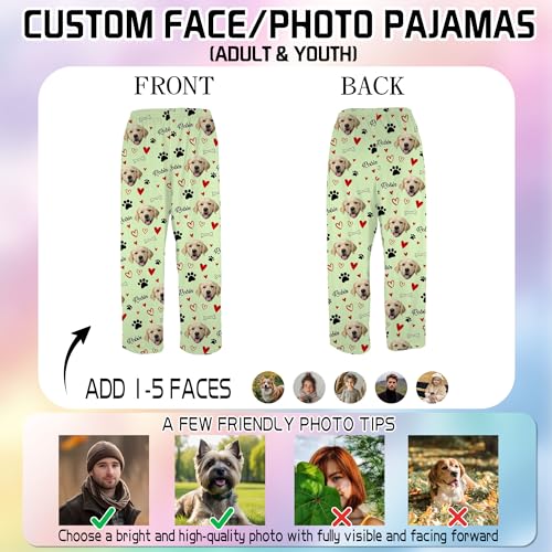 Custom Pajama Pants Personalized Photo Christmas Pajamas Pants for Men Customized Pet Face Pj Bottoms Sleep Trousers2