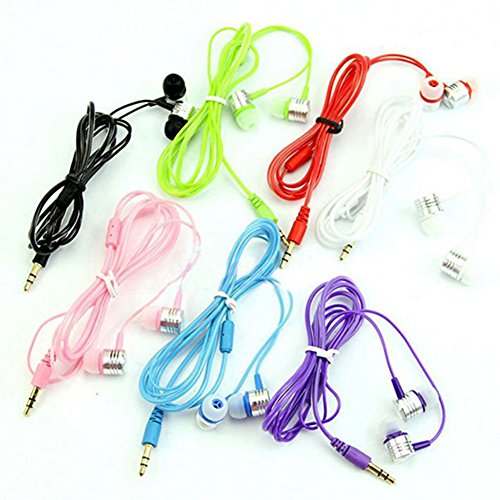 LUYANhapy9 Wired Headset Universal 3.5mm in-Ear Stereo Earbuds Headphone Earphone Headset for Cell Phone Red