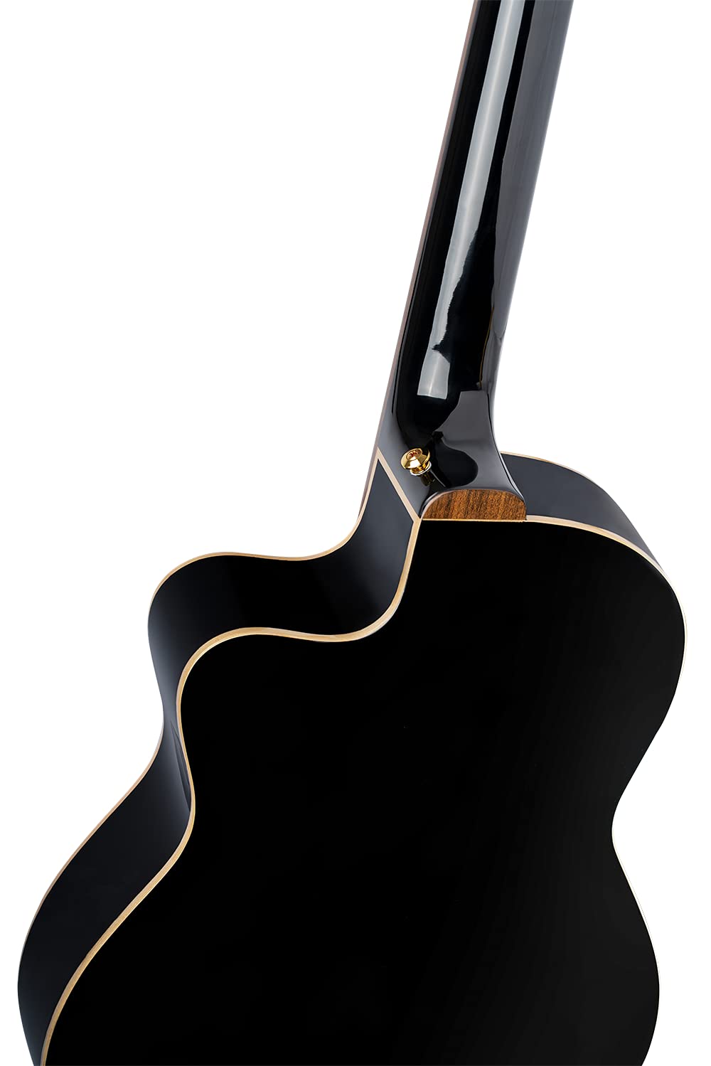 Ortega Classical Guitar Performer Series 4/4 Inclusive Custodia Manico Sottile Thinline Body - Nero (RCE138-T4BK)