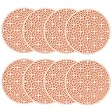 Elegantes posavasos de silicona, 8 unidades, antideslizantes, para evitar derrames, perfectos para usar en cualquier entorno (naranja)