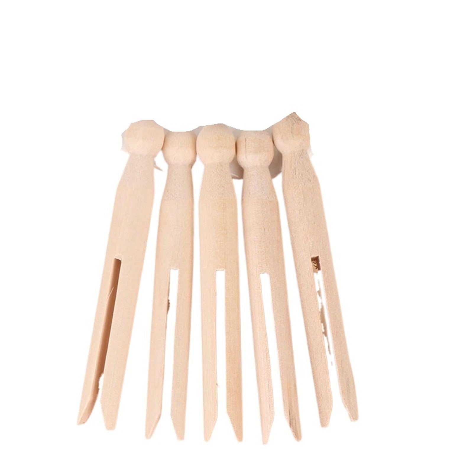100Pcs Wood Peg Wooden Clothes Pegs Pins Clips Round Clothespin Crafts For Colthes(11cm)