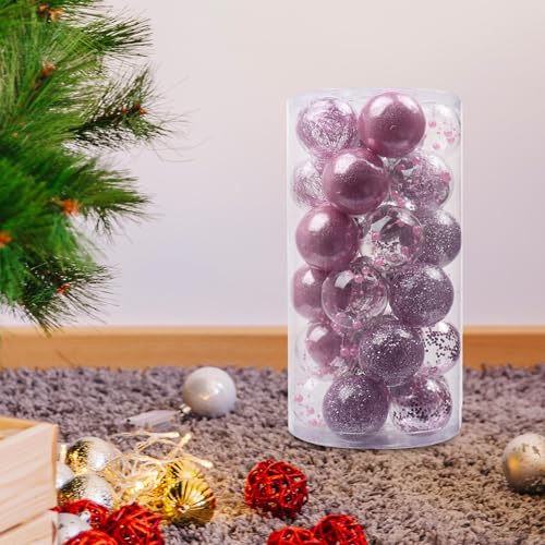 Boules de Noël roses incassables pour décorer sans risque de casse