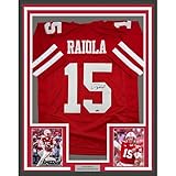 Framed Facsimile Autographed Dylan Raiola 35x39 Nebraska Red Reprint Laser Auto College Football Jersey
