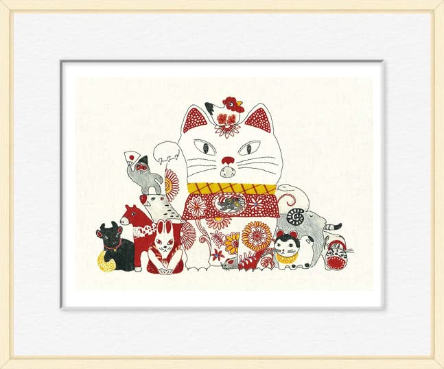 MICAO 版画額装品（ジクレー） 「お散歩」 MICAO 版画額装品（ジクレー