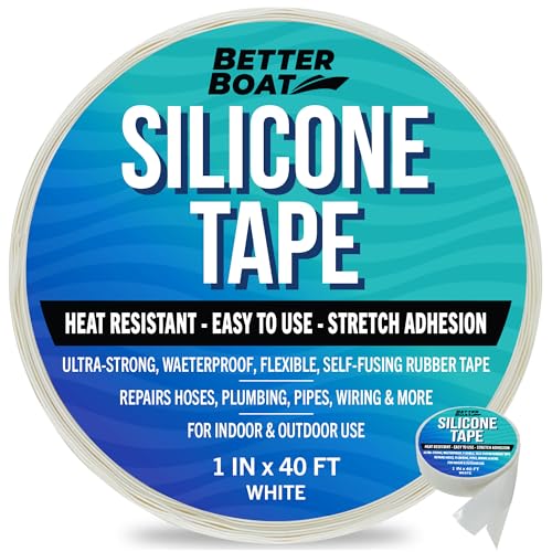 White Heavy Duty Silicone Tape, Self-Fusing Rubber Hose and Plumbing