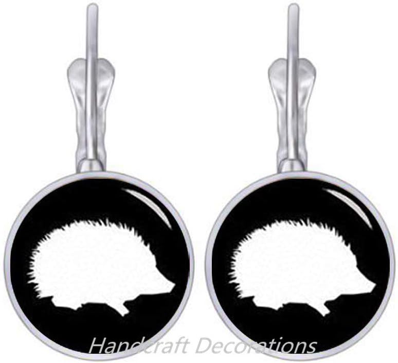 HandcraftDecorations Hedgehog Earrings,Hedgehog Jewelry,Woodland Animals,Hedgehog