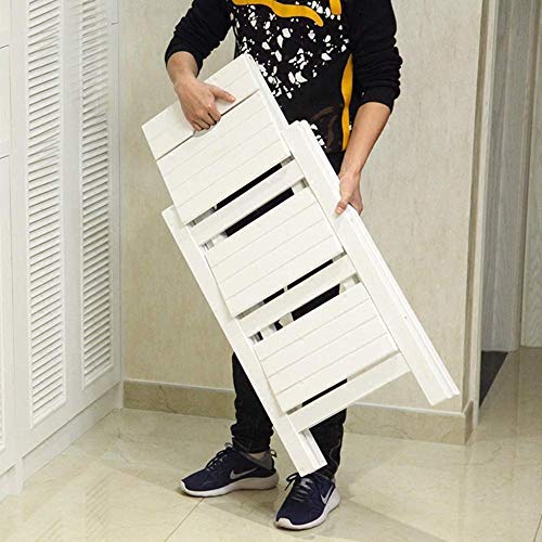Silla de paso plegable para cocina y estante de flores nórdico para salón blanco 3