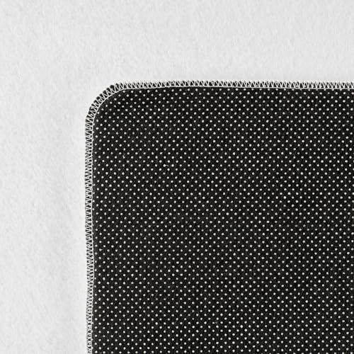 Tapis blanc 60x100cm à poils courts lavable et antidérapant moderne