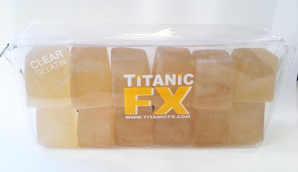 Titanic FX – Reusable Prosthetic Gelatin Clear – For Special FX and Theatrical Makeup - Wounds, Scars, Injuries – 2lb