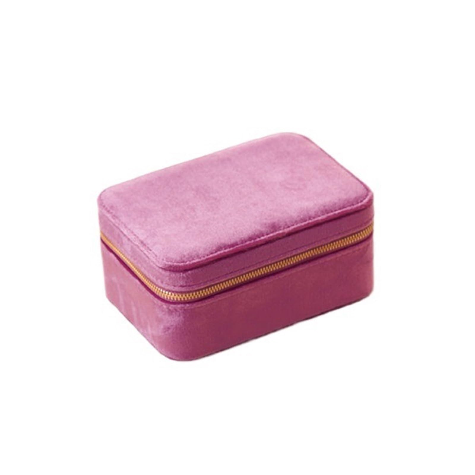 CLQYXRMVC Jewelery Box Travel Jewelry Box Luxurious Organizer With Zipper For Necklaces, Rings, And Earrings Jewellry Organizer Case(Purple)