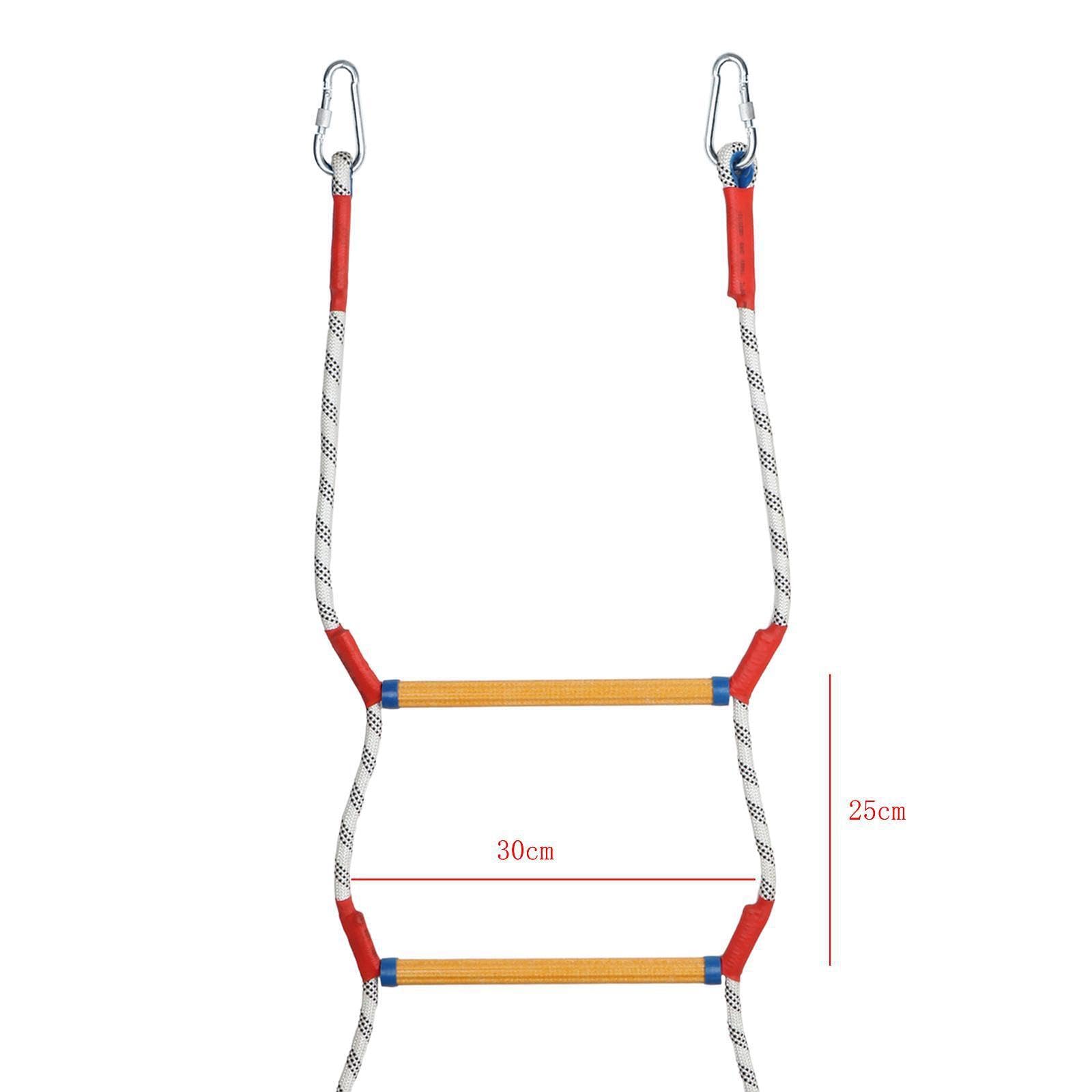 Sichere, leichte Bootsleiter aus Seil für Schlauchboote mit einfach zu bedienenden Sprossen für ein komfortables Einsteigen. Geeignet für Pontonboote, Angelboote und, Vier Reifen, 30 x 25 cm