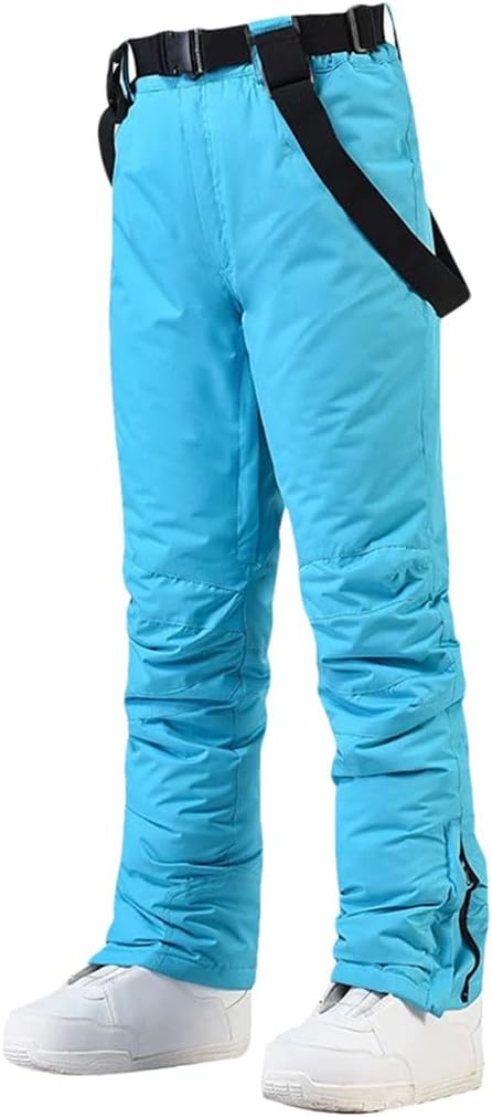 Men's Women's Waterproof Snow Pants, Outdoor Sports Windproof Ski Suit, Winter -30 Degrees Warm Snowboarding Trousers
