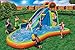 BANZAI Big Blast Water Park, Length: 14 ft 5 in, Width: 10 ft 7 in, Height: 7 ft 11 in, Inflatable Outdoor Backyard Water Slide Splash Bounce Climbing Toy,Blue/Orange