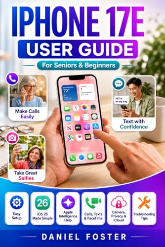 IPHONE 17E USER GUIDE For Seniors & Beginners: Complete Manual to Set Up and Use Your New Phone, Master iOS 26, Apple Intelligence, Camera, Apps, Privacy, iCloud and Troubleshooting