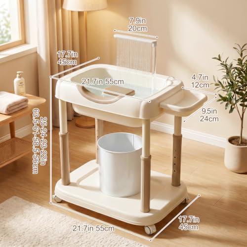 Portable Hair Washing Basin with Adjustable Height Stand by TIMBERHIDE - Used condition - Image 3