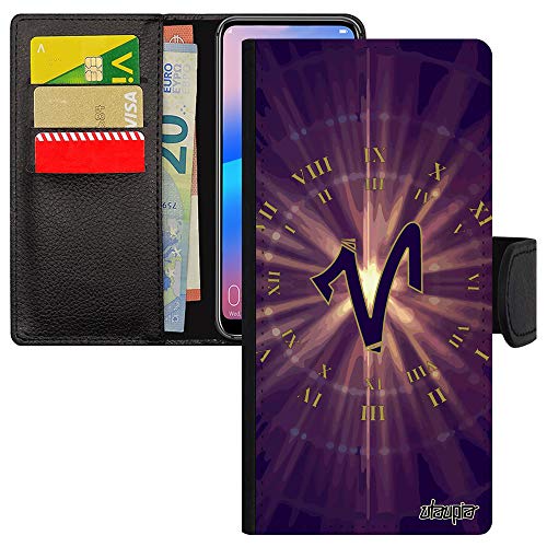 Coque Samsung S20 FE Bélier Astrologie Violette avec Rabat Portefeuille Personnalisé