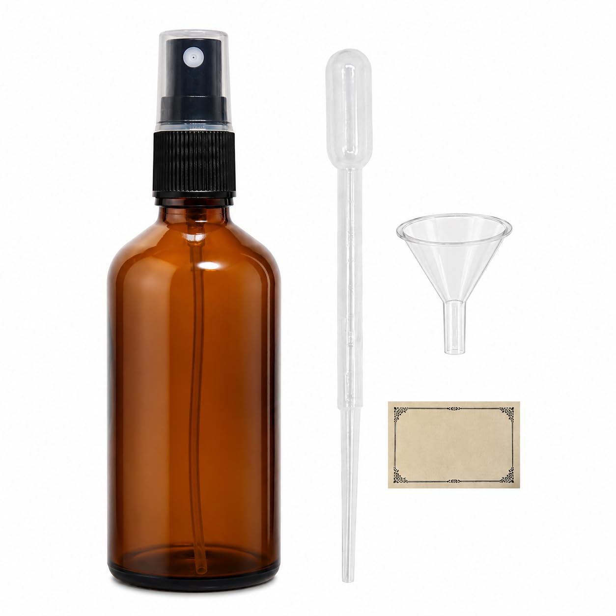 Amazon.co.jp: スプレーボトル 100ml 茶色1本 アルコール対応 ガラス