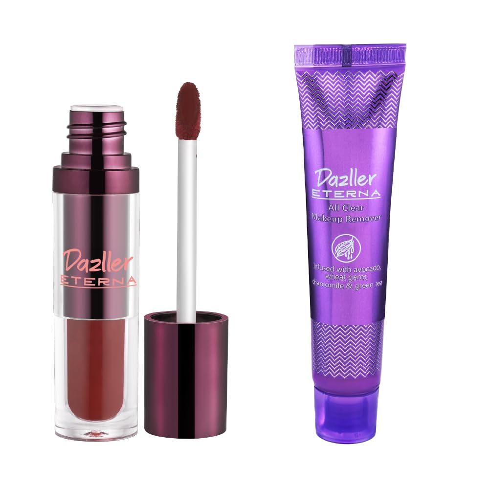 Dazller Eterna Long Stay Lip Colour, 4g, LC121 - Rembrandt - Waterproof, Matte, Ultra-Intense Pigments, Skin-Nourishing Extracts-picture-55
