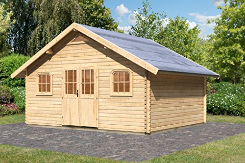 Preisvergleich Produktbild Karibu Gartenhaus Pirion 5 Blockbohle 40 mm