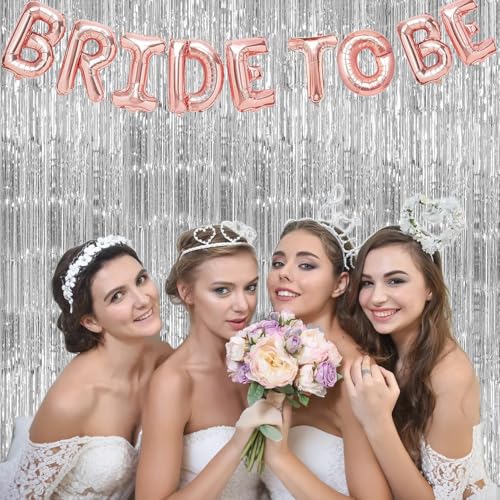 Image of 2PC Silver Streamers Party Decorations, Tinsel Backdrop Curtain Fringe Door Streamers Backdrop Party Decorations, Silver Fringe Backdrop for Disco Bachelorette Birthday Decorations