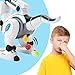 wodtoizi Remote Control Dinosaur Robot Toys Feeding Food Pooping Dino Robot RC Dinosaur Intelligent Interactive Educational Dancing Singing Walking Missiles Launching Velociraptor Toy, White